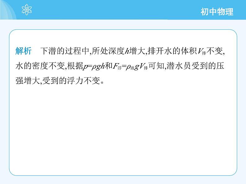 【新课标】物理【沪科版】八年级全册（2024）【重点知识点解析、提升测试解析】第九章　浮　力08