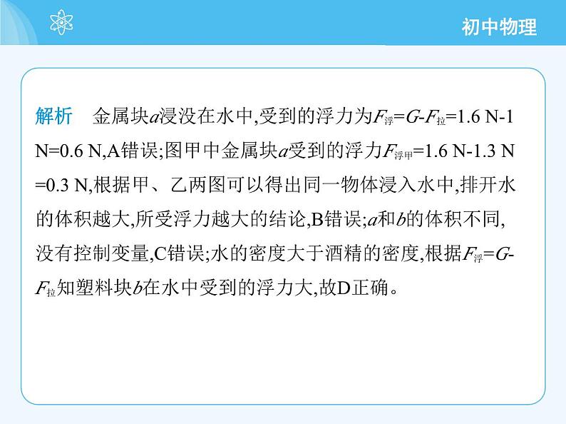 【新课标】物理【沪科版】八年级全册（2024）【重点知识点解析、提升测试解析】第九章　浮　力05