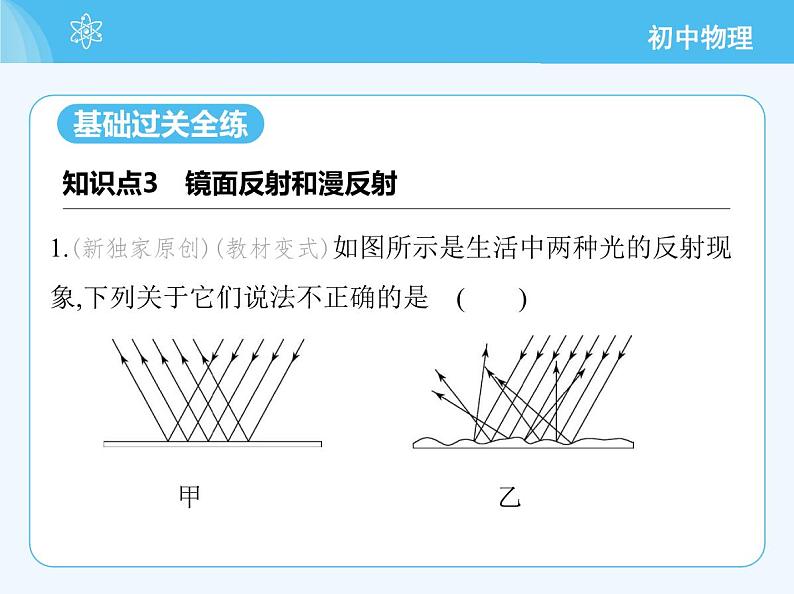 第二课时　镜面反射与漫反射及光反射的应用第3页