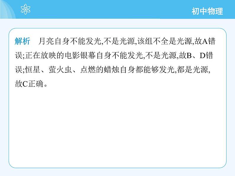 【新课标】物理【教科版】八年级上册（2024）【重点知识点解析、提升测试解析】第4章　光的世界04