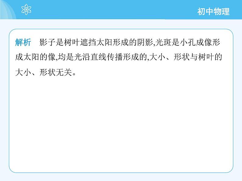 【新课标】物理【教科版】八年级上册（2024）【重点知识点解析、提升测试解析】第4章　光的世界06
