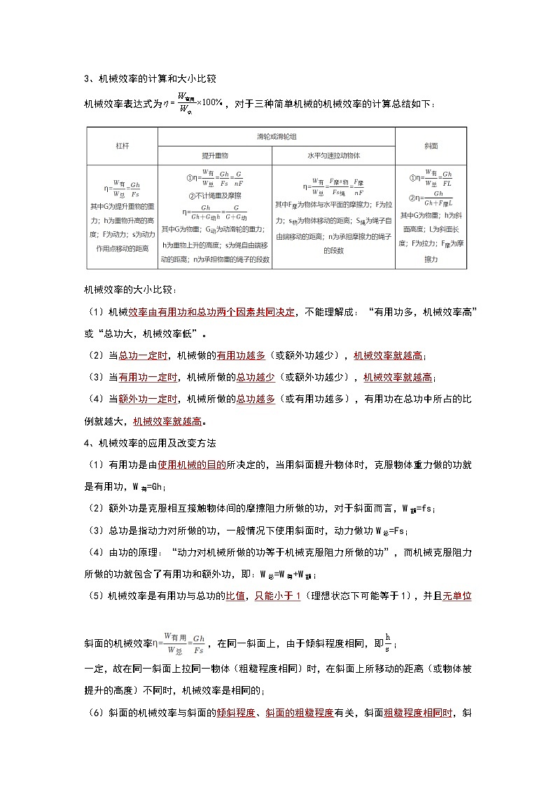 人教版物理八年级下册同步讲义+专题训练12.3 机械效率（考点解读）（解析版）第2页