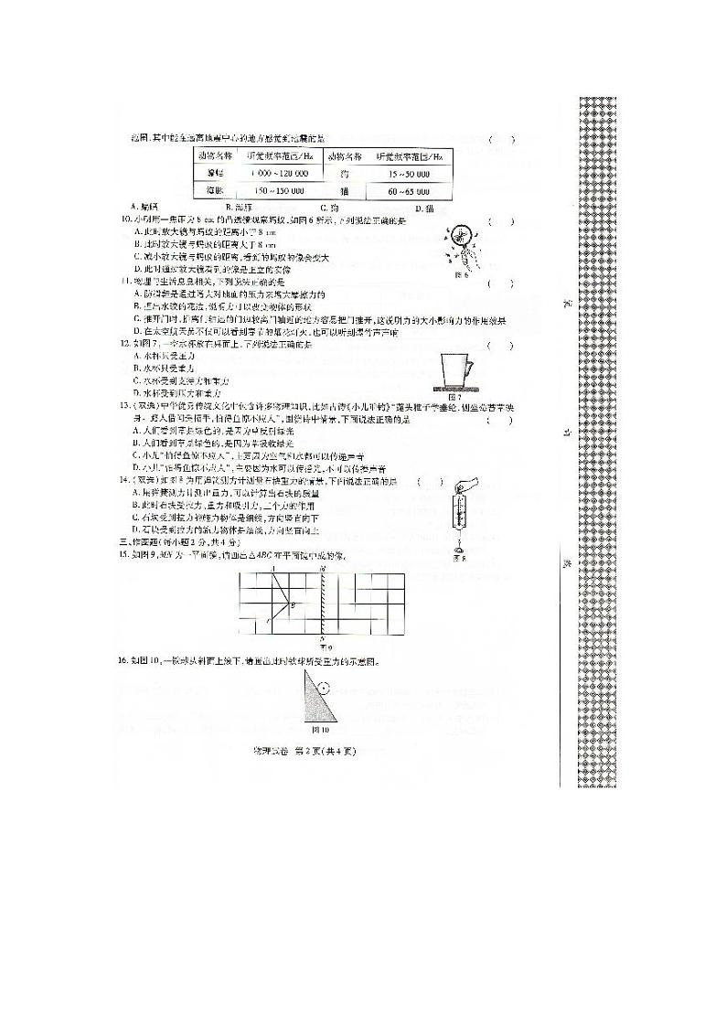 2023-2024学年河南省安阳市滑县八年级（上）期末物理试卷第2页