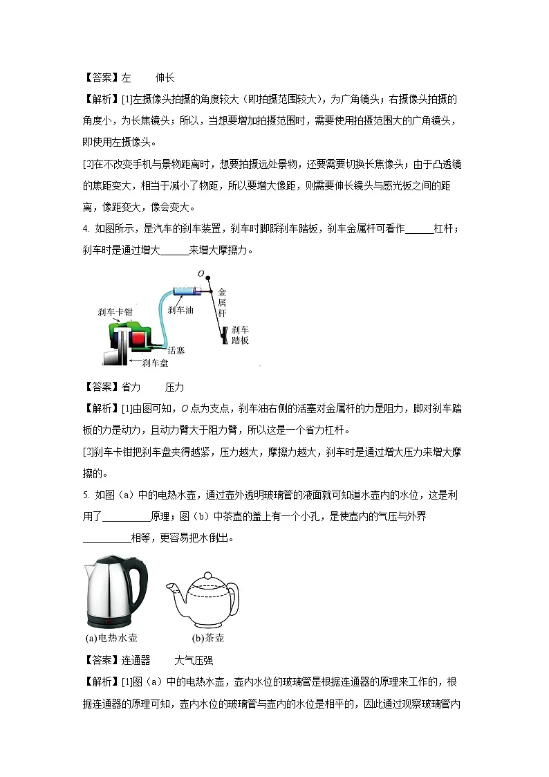 江西省九江市2024年中考模拟物理试卷（解析版）第2页
