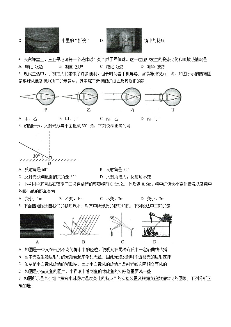 2023-2024学年山东省聊城市冠县八年级（上）期末物理试卷第2页