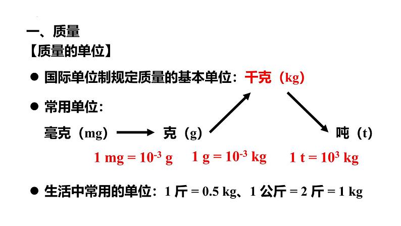 人教版（2024）八年级物理上学期6.1质量课件第7页