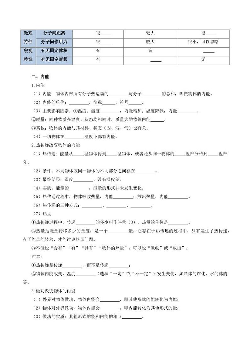 专题01 第13章 内能【考点清单】（原卷版）第2页