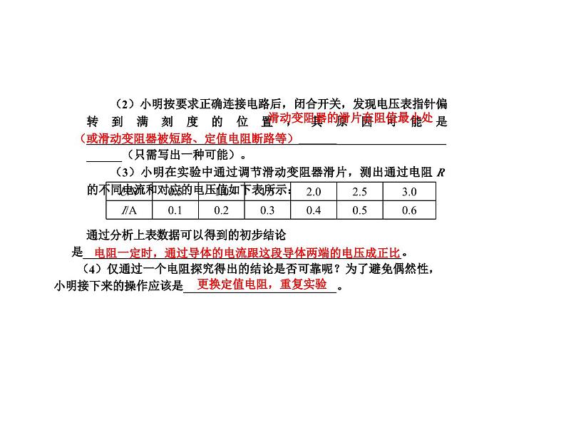 人教版（2024）九年级物理全册17.1电流与电压和电阻的关系第二课时课件第6页