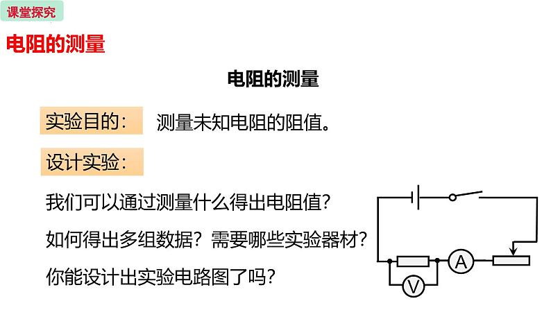 人教版（2024）九年级物理全册17.3电阻的测量精品ppt课件第4页