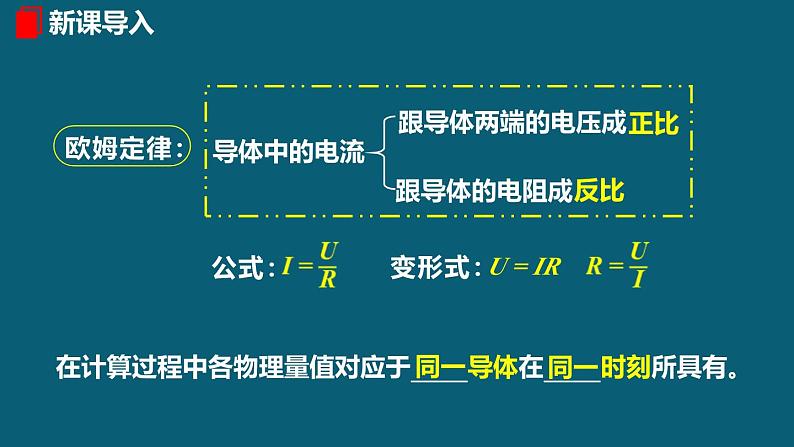 人教版（2024）九年级物理全册17.4欧姆定律在串、并联电路中的应用课件02