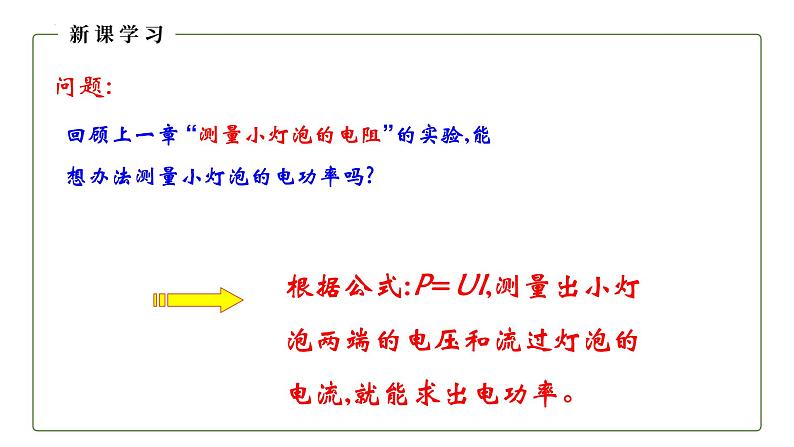 人教版（2024）九年级物理全册18.3测量小灯泡的电功率课件第7页