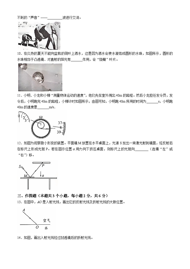 贵州省遵义市2024-2025学年八年级上学期11月期中物理试题第3页