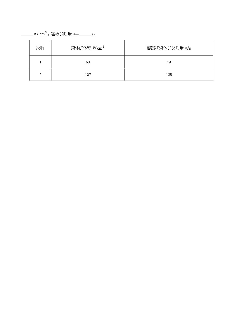人教版八年级物理上册举一反三系6.2密度同步练习(原卷版+解析)第3页