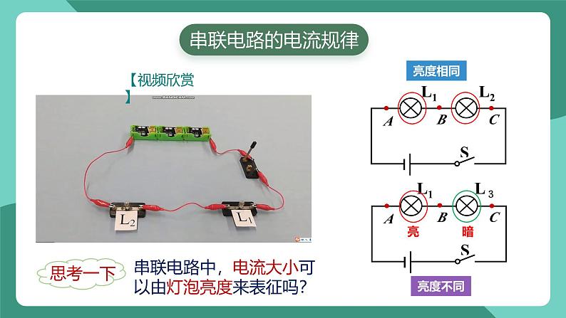 人教版物理九年级下册15.5串、并联电路中电流的规律 课件第4页