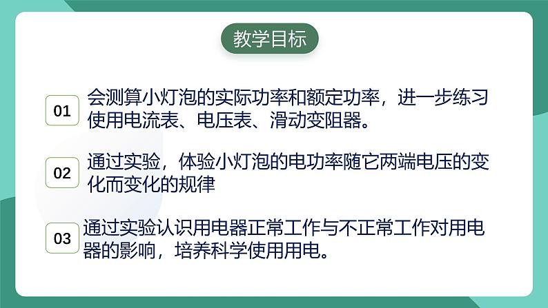 人教版物理九年级下册18.3测量小灯泡的电功率 课件02