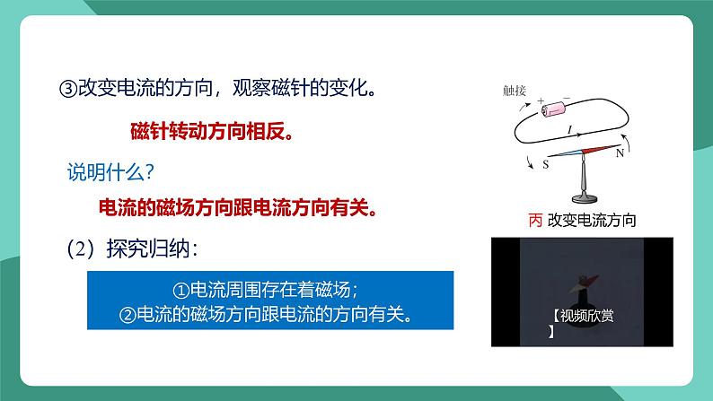 人教版物理九年级下册20.2电生磁 课件06