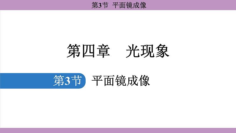 4.3 平面镜成像(课件）---2024-2025学年人教版物理八年级上册第1页