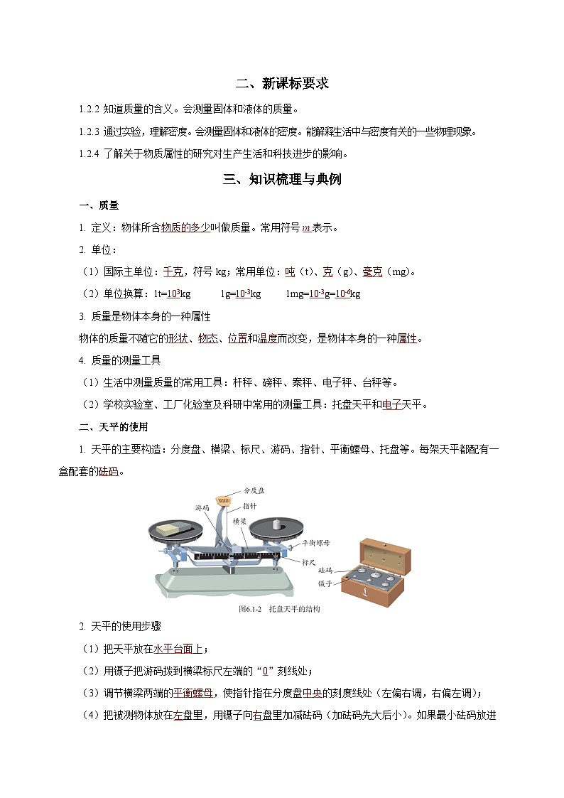 2025年中考物理一轮复习讲与练专题06 质量与密度（知识梳理 典例 练习）（教师版）第2页