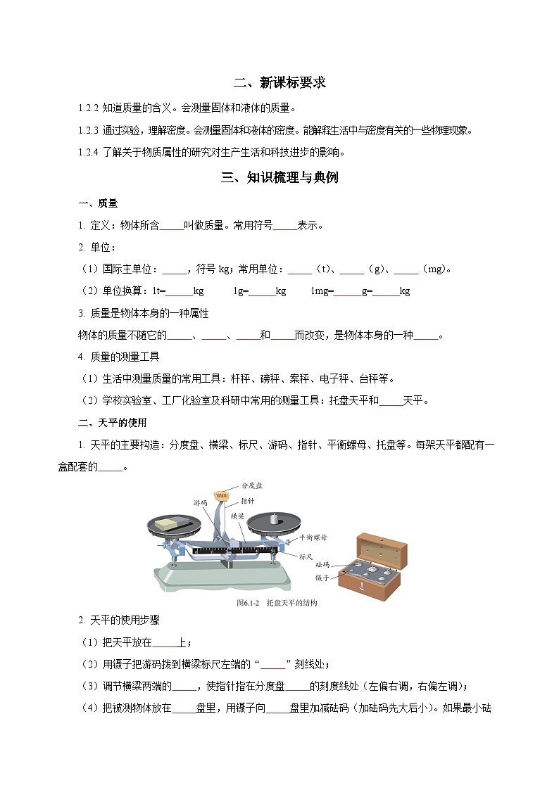 2025年中考物理一轮复习讲与练专题06 质量与密度（知识梳理 典例 练习）（学生版）第2页