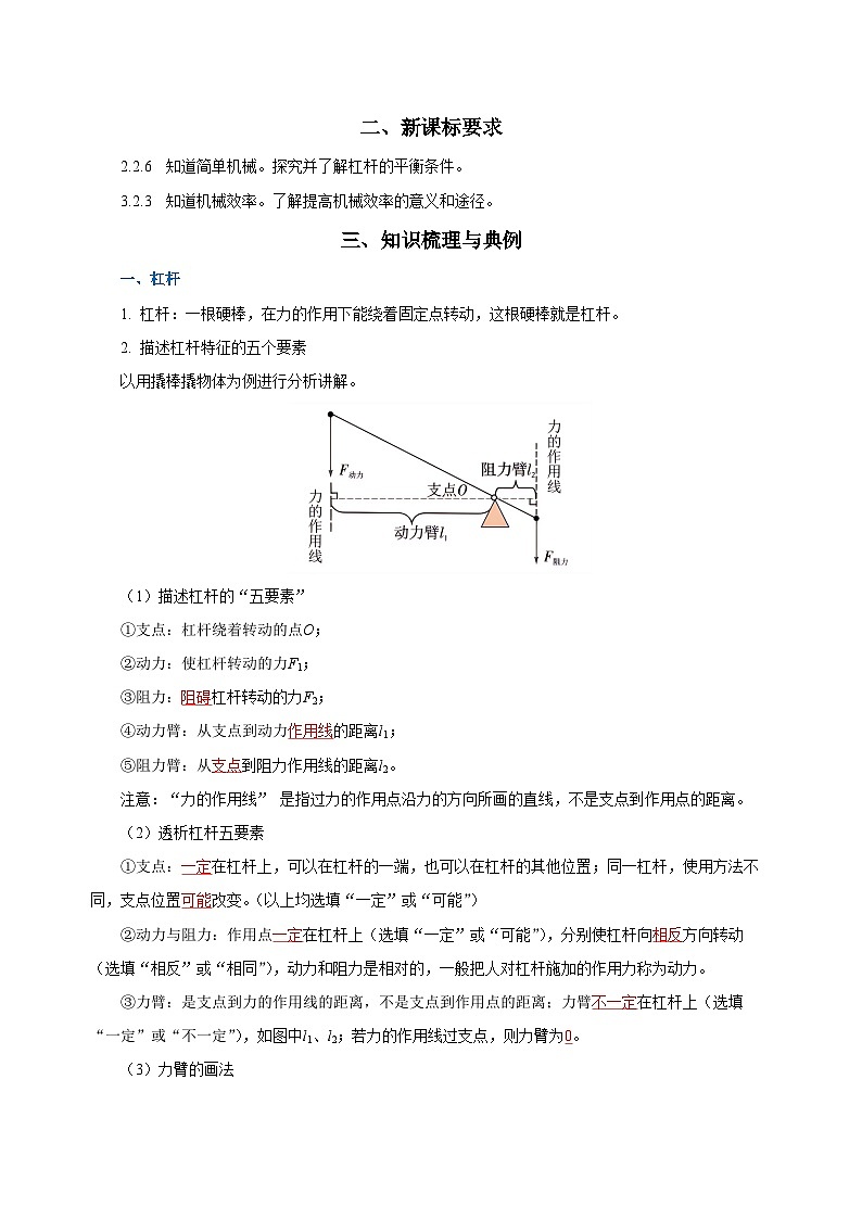 2025年中考物理一轮复习讲与练专题12 简单机械（知识梳理+典例+练习）（教师版）第2页