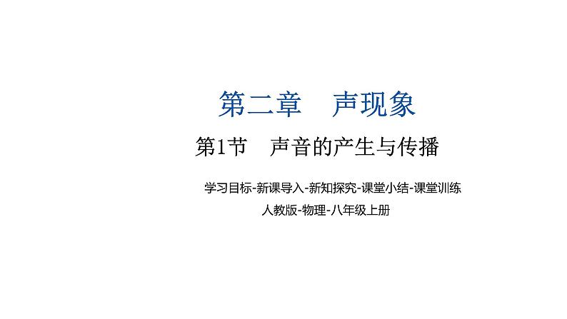 2.1声音的产生与传播课件-2024-2025学年人教版物理八年级上册第1页