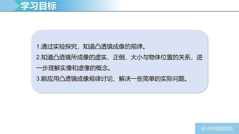 人教版物理八年级上学期5.3《凸透镜成像的规律》课件第2页