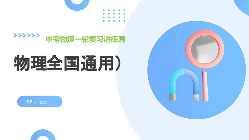 2025年中考物理一轮复习讲练测课件专题03  透镜及其应用（含答案）第1页