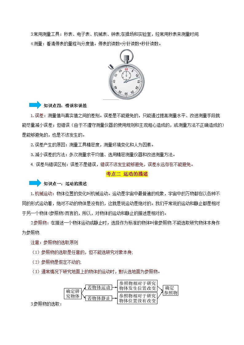 专题06 机械运动-【口袋书】2024年中考物理一轮复习知识清单（解析版）第3页
