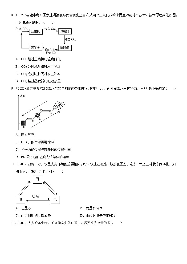 第03章 物态变化（易错真题汇编）（原卷版）第3页