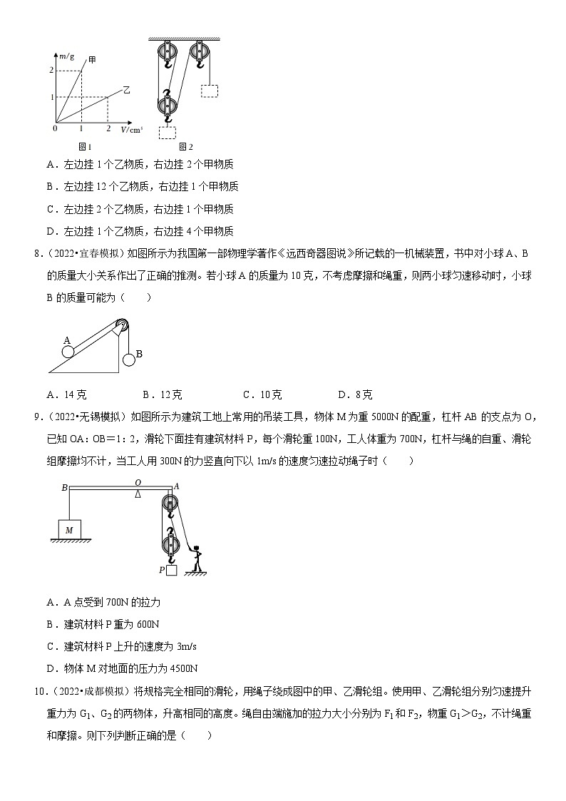 第12章 简单机械（易错模拟题汇编）（原卷版）-2023年中考物理一轮复习高频考点精讲与易错题精选（全国通用）第3页