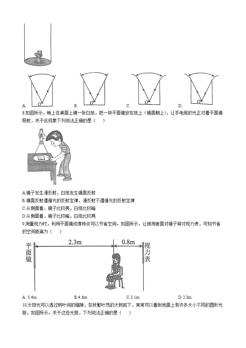 河北省沧州市任丘市第四中学2024~2025学年上学期八年级期中考试物理试卷(无答案)第3页