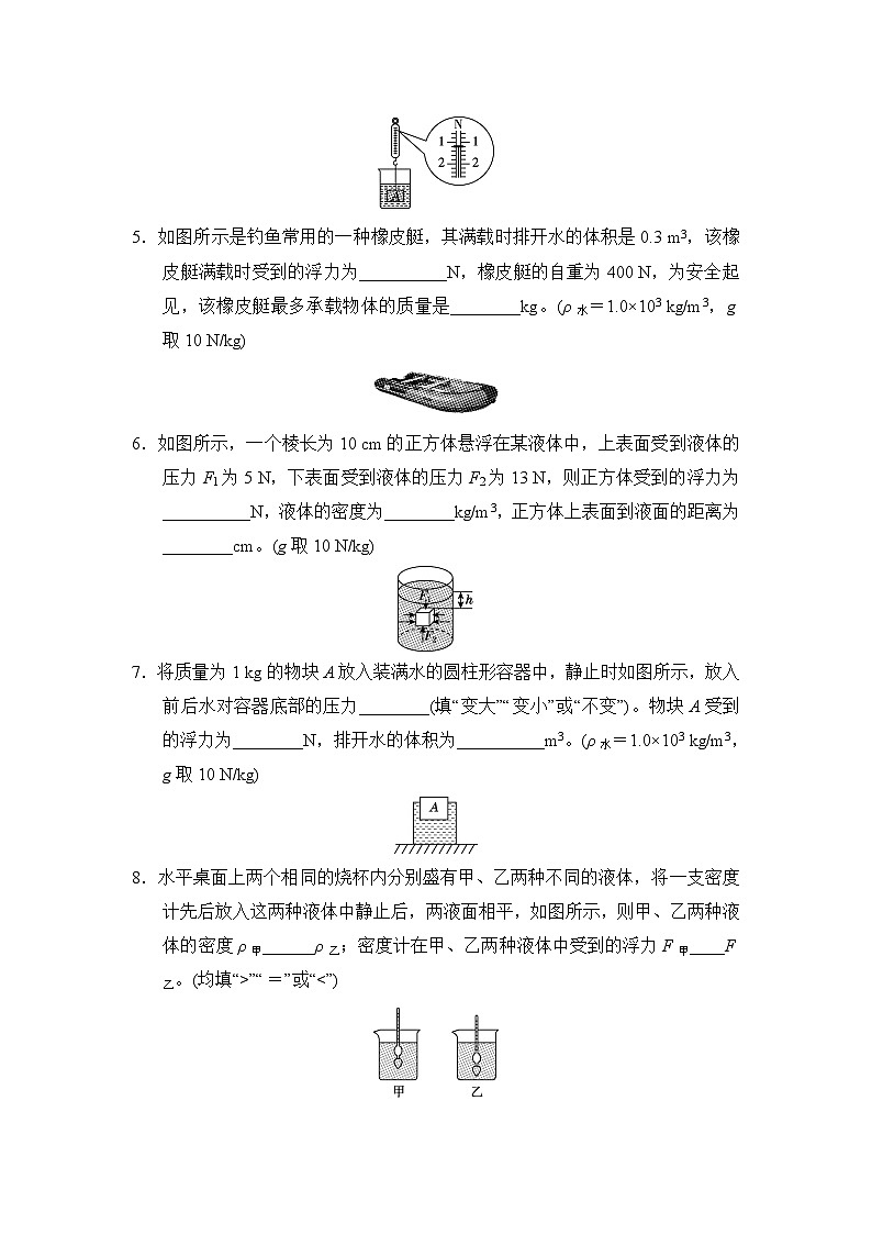 沪科版（2024）八年级全一册物理第九章《浮力》学情调研测试卷（含答案）第2页