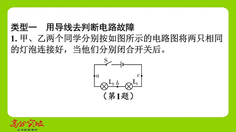 九年级人教版全一册第十五章　探究电路  专题三   故障分析  专题3   故障分析课件第2页