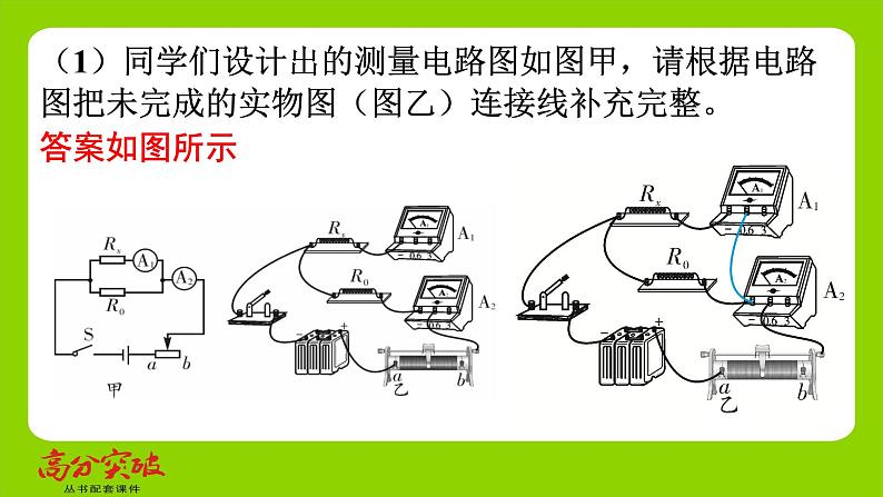 九年级人教版全一册第十五章　探究电路  专题七　特殊方法测电阻  专题7　特殊方法测电阻课件第7页