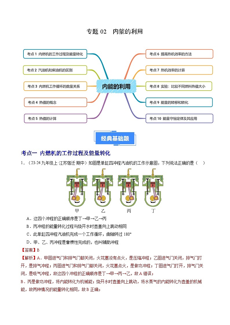 专题02 内能的利用（10大题型）（解析版）第1页