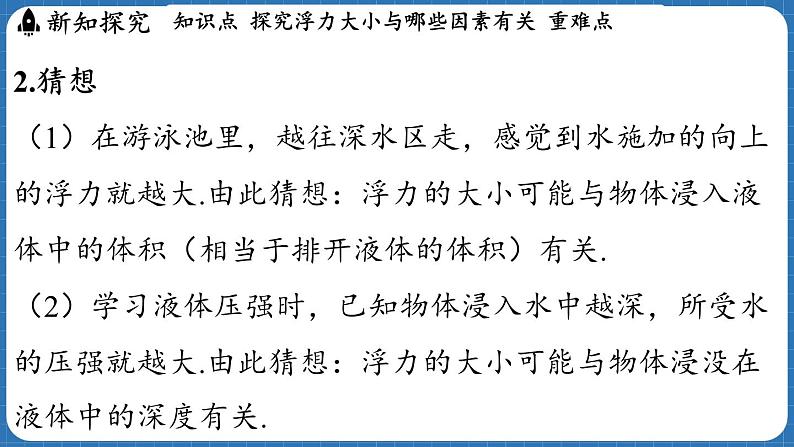 9.2 探究_浮力大小与哪些因素有关 课件 ---2024-2025学年物理沪科版八年级全一册第4页