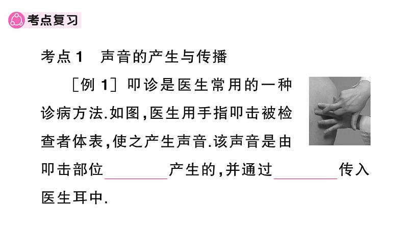 初中物理新人教版八年级上册期末复习（二） 声现象作业课件2024秋季第2页