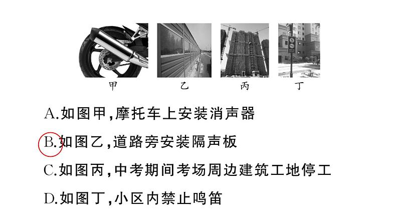 初中物理新人教版八年级上册期末复习（二） 声现象作业课件2024秋季第8页