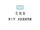 初中物理新人教版八年級(jí)上冊(cè)第四章第一節(jié) 光的直線傳播作業(yè)課件2024秋