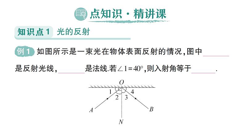 初中物理新人教版八年级上册第四章第二节 光的反射作业课件2024秋第2页