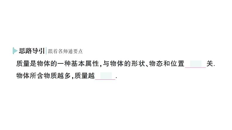 初中物理新人教版八年级上册第六章第一节 质量作业课件2024秋第5页