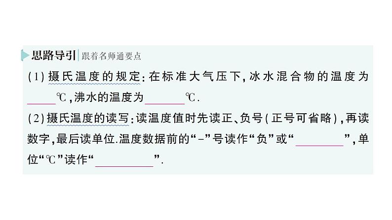 初中物理新人教版八年级上册第三章第一节 温度作业课件2024秋第6页