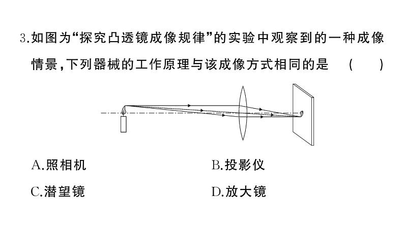 初中物理新人教版八年级上册第五章 透镜及其应用作业课件2024秋季第4页