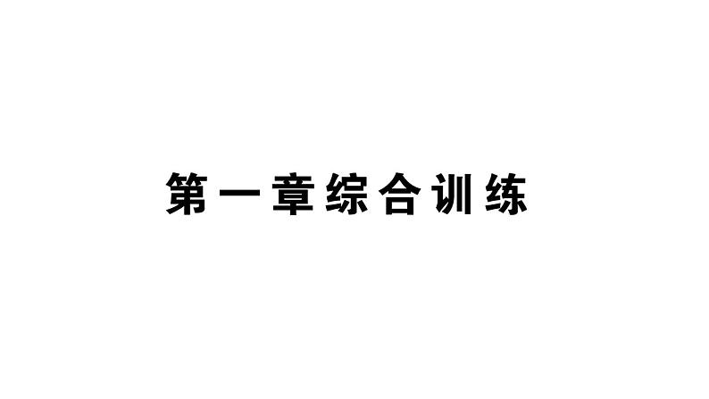 初中物理新人教版八年级上册第一章 机械运动综合训练作业课件2024秋季第1页