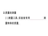初中物理新人教版八年级上册第六章第一节 质量课堂作业课件2024秋季
