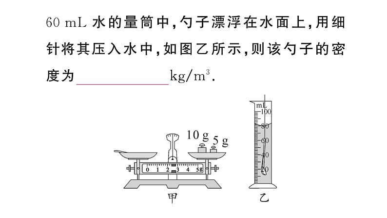 初中物理新人教版八年级上册第六章专题一0 特殊法测量物质的密度作业课件2024秋季第3页