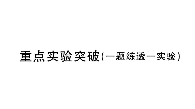 初中物理新人教版八年级上册第五章重点实验突破 （一题练透一实验）作业课件2024秋季第1页