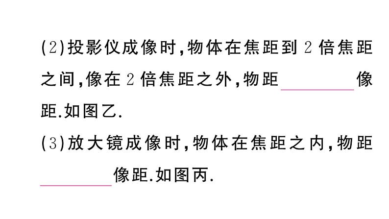 初中物理新人教版八年级上册第五章第三节 凸透镜成像的规律课堂作业课件2024秋季第6页