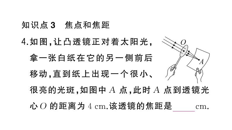 初中物理新人教版八年级上册第五章第一节 透镜作业课件2024秋季第5页