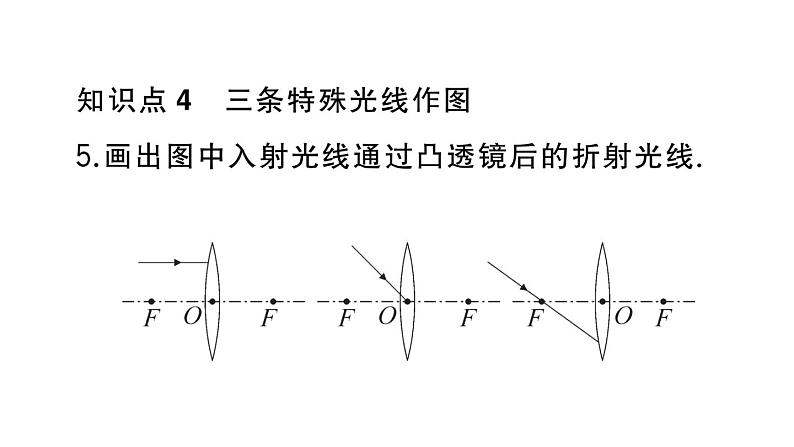 初中物理新人教版八年级上册第五章第一节 透镜作业课件2024秋季第7页